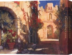 Philip Canvas Paintings - Old Church by Philip Craig