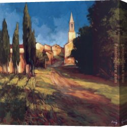 Philip Canvas Paintings - Pathway to the Villa by Philip Craig