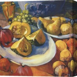 Philip Canvas Paintings - Still Life with Acorn Squash by Philip Craig