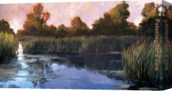 Pond Canvas Paintings - The Lily Pond by Philip Craig