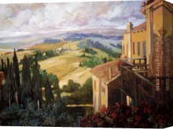 Craig Canvas Paintings - View to the Valley by Philip Craig