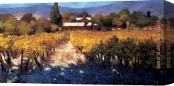Philip Canvas Paintings - Vineyard Afternoon by Philip Craig