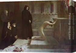 Philip Canvas Paintings - St Elizabeth of Hungary's Great Act of Renunciation by Philip Hermogenes Calderon