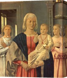 Piero Canvas Paintings - Madonna of Senigallia by Piero della Francesca