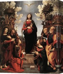 Piero Canvas Paintings - Immaculate Conception with Saints by Piero di Cosimo