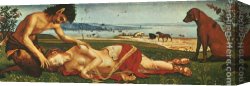 Cephalus And Procris Canvas Paintings - The Death of Procris by Piero di Cosimo