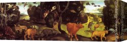 Piero Canvas Paintings - The Forest Fire by Piero di Cosimo