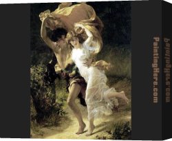 Pierre-auguste Cot Canvas Paintings - La Tempete by Pierre-Auguste Cot