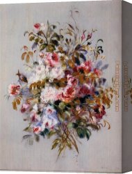 Renoir Canvas Paintings - A Bouquet Of Roses by Pierre Auguste Renoir