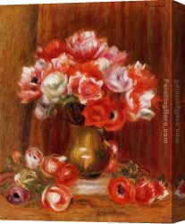 Renoir Canvas Paintings - Anemones 3 by Pierre Auguste Renoir