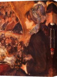Renoir Canvas Paintings - At The Theatre by Pierre Auguste Renoir