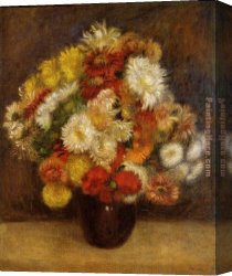 Renoir Canvas Paintings - Bouquet Of Chrysanthemums i by Pierre Auguste Renoir