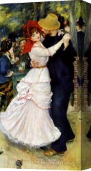 Renoir Canvas Paintings - Dance at Bougival I by Pierre Auguste Renoir