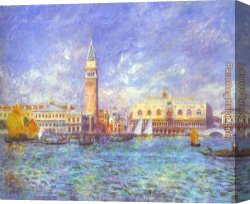 Renoir Canvas Paintings - Doges' Palace, Venice by Pierre Auguste Renoir