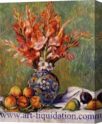 Renoir Canvas Paintings - Flowers Fruit by Pierre Auguste Renoir