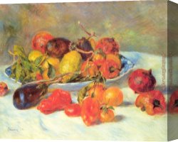 Renoir Canvas Paintings - Fruits from the Midi by Pierre Auguste Renoir