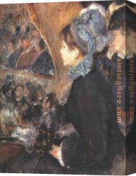 Evening on a Parisian Boulevard Canvas Paintings - Her First Evening Out by Pierre Auguste Renoir