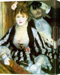Renoir Canvas Paintings - La Loge I by Pierre Auguste Renoir