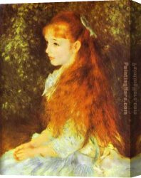 Renoir Canvas Paintings - Mlle. Irene Cahen d'Anvers by Pierre Auguste Renoir