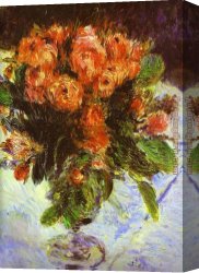 Renoir Canvas Paintings - Roses by Pierre Auguste Renoir