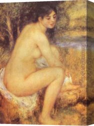 Renoir Canvas Paintings - Seating Girl by Pierre Auguste Renoir