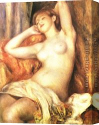 Renoir Canvas Paintings - Sleeping Bather by Pierre Auguste Renoir