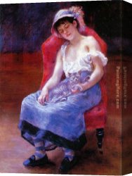 Renoir Canvas Paintings - Sleeping Girl by Pierre Auguste Renoir