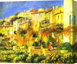 Renoir Canvas Paintings - Terrace at Cagnes by Pierre Auguste Renoir