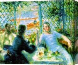 Renoir Canvas Paintings - The Canoeists' Luncheon by Pierre Auguste Renoir