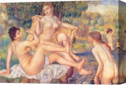Renoir Canvas Paintings - The Large Bathers by Pierre Auguste Renoir
