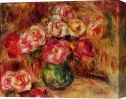 Renoir Canvas Paintings - Vase of Flowers II by Pierre Auguste Renoir
