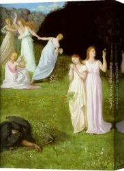 It Was to Be a Lasso Duel to The Death Canvas Paintings - Death and the Maiden by Pierre Cecile Puvis de Chavannes