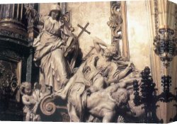 Gros Canvas Paintings - Religion Overthrowing Heresy and Hatred by Pierre Le Gros the Younger