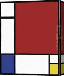 Mondrian Canvas Paintings - Sans Titre by Piet Mondrian