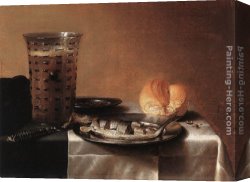 Herring, Canvas Paintings - Still Life with Herring by Pieter Claesz