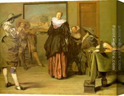 Pleasant Company Canvas Paintings - The Meagre Company by Pieter Codde