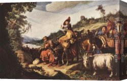 Journey Canvas Paintings - Abraham's Journey to Canaan by Pieter Lastman