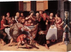 Supper Canvas Paintings - Last Supper by Pieter Pourbus
