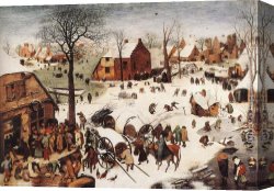 Elder Canvas Paintings - The Numbering at Bethlehem by Pieter the Elder Bruegel