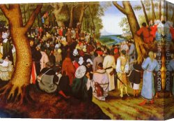 The Baby Jesus And Saint John The Baptist Canvas Paintings - A LandScape With Saint John The Baptist Preaching by Pieter the Younger Brueghel