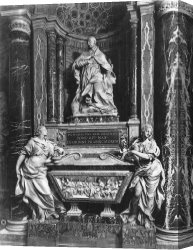 Tomb Canvas Paintings - Tomb of Pope Benedict XIII by Pietro Bracci