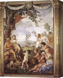 Pietro Canvas Paintings - The Golden Age by Pietro da Cortona