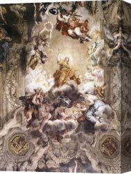Pietro Canvas Paintings - The Triumph of Divine Providence by Pietro da Cortona