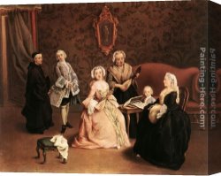 Pietro Canvas Paintings - The Little Concert by Pietro Longhi
