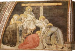 Pietro Canvas Paintings - Deposition by Pietro Lorenzetti