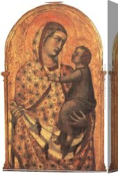 Pietro Canvas Paintings - Madonna and Child by Pietro Lorenzetti