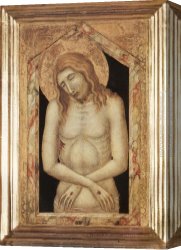 Pietro Canvas Paintings - Man of Sorrow by Pietro Lorenzetti