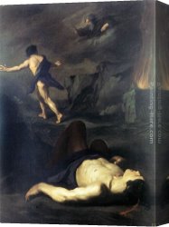 Pietro Canvas Paintings - Cain and Abel by Pietro Novelli