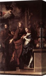Marriage Canvas Paintings - Marriage of the Virgin by Pietro Novelli