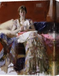 Repose Canvas Paintings - afternoon repose i by Pino